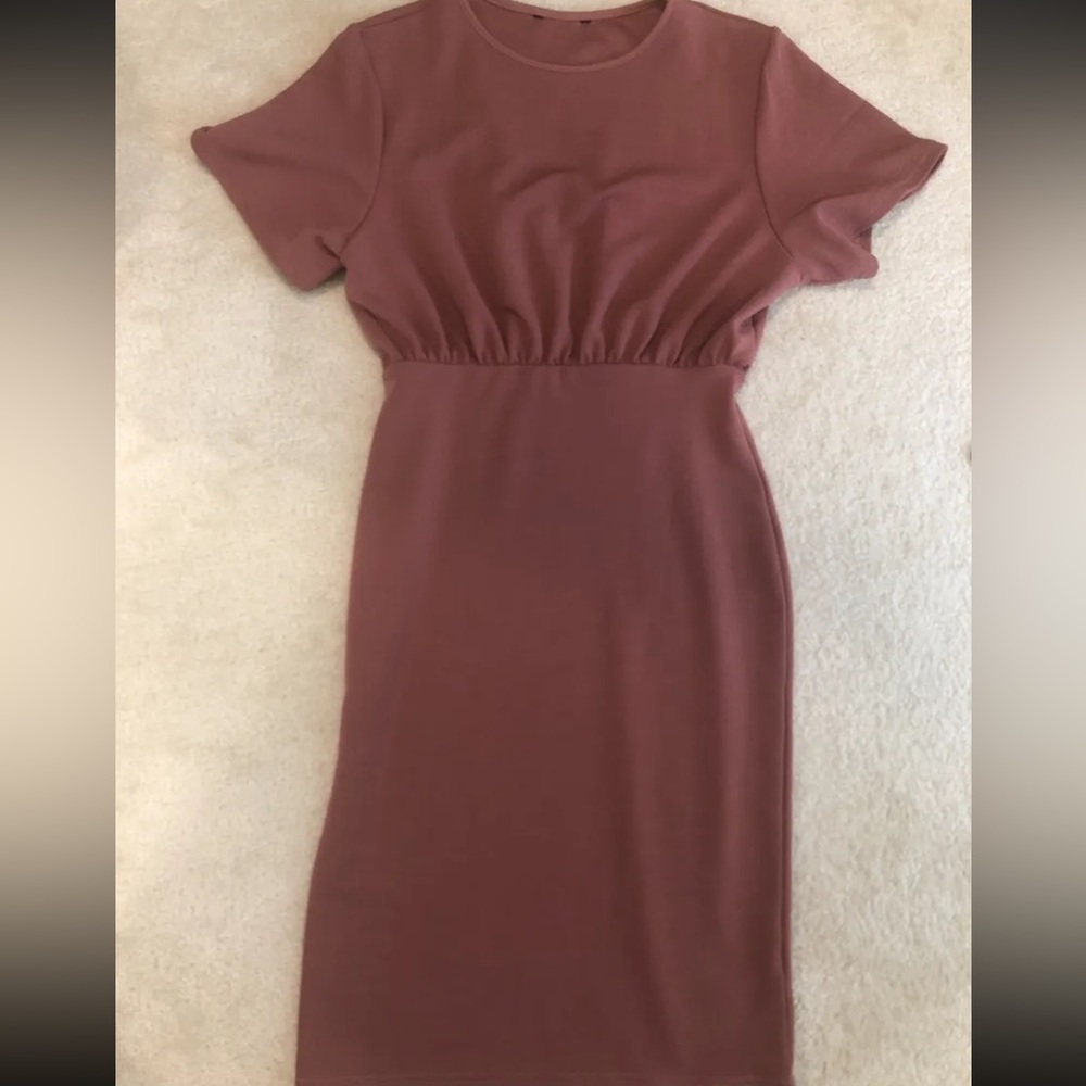 Mauve pink size large midi dress